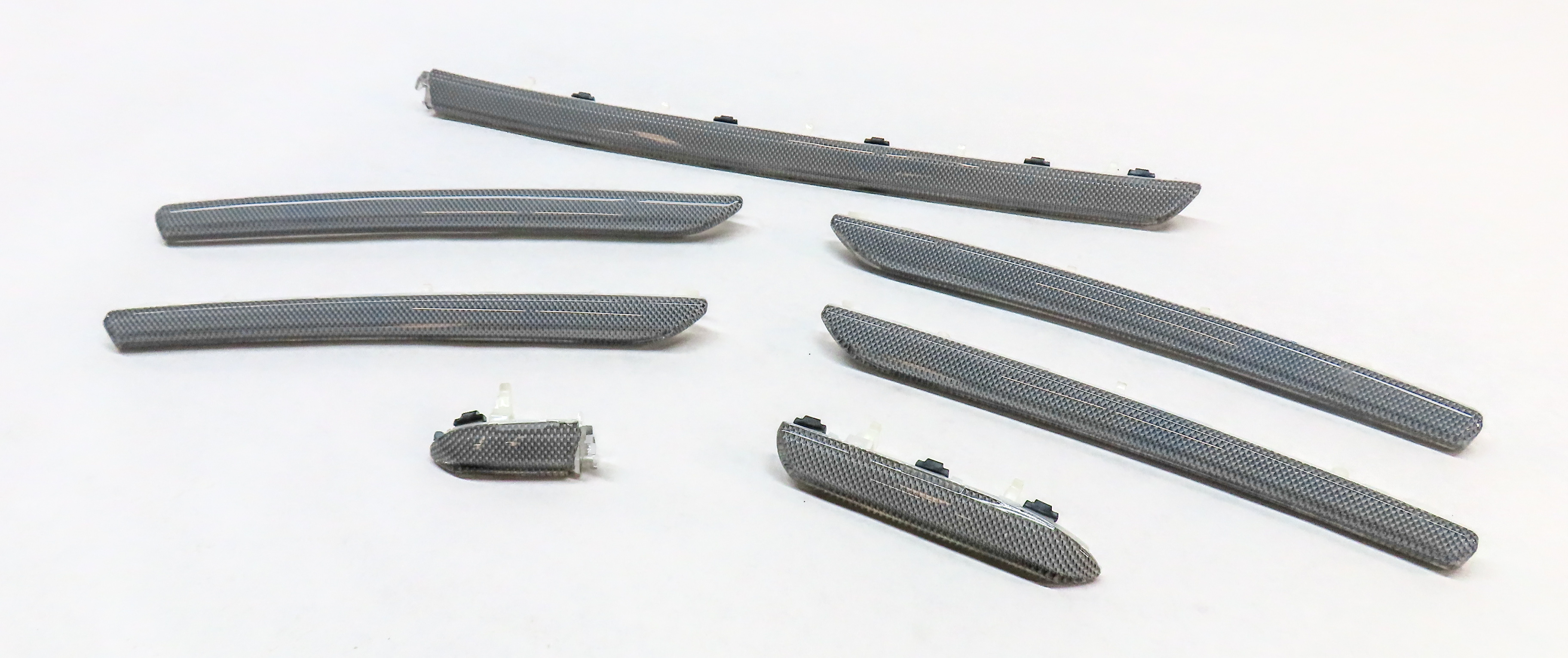 2016 AUDI A3 E-TRON (8V) INTERIOR DASH FRONT/REAR DOOR TRIM SET/7 (SILVER) — exact item pictured